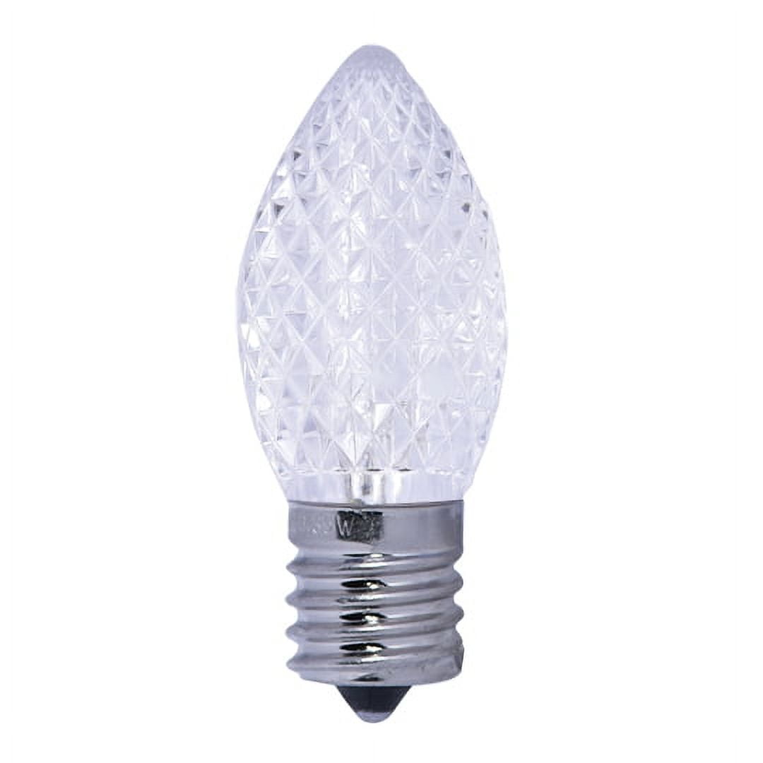 Bulbrite Pack of (25) 0.6 Watt Clear C7 LED Light Bulbs with Candelabra Screw (E12) Base  2700K Warm White Light