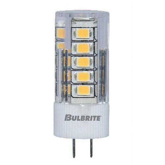 Bulbrite Pack of (3) 3 Watt 12V Clear JC LED Mini Light Bulbs with Bi-Pin (G4) Base, 2700K Warm White Light, 280 Lumens