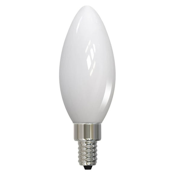Bulbrite Pack of (4) 3.6 Watt Dimmable Milky Finish B11 Candelabra (E12) LED Light Bulb - 300 Lumens, 2700K