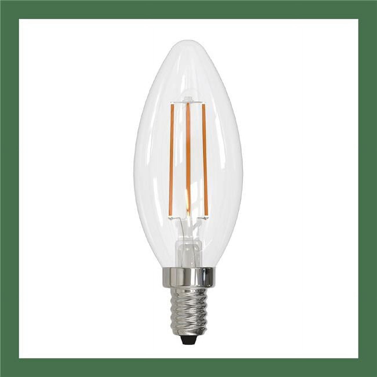 Bulbrite Pack of (4) 5 Watt Dimmable Clear Filament B11 Candelabra (E12) LED Bulb - 500 Lumens, 2700K, and 80 CRI
