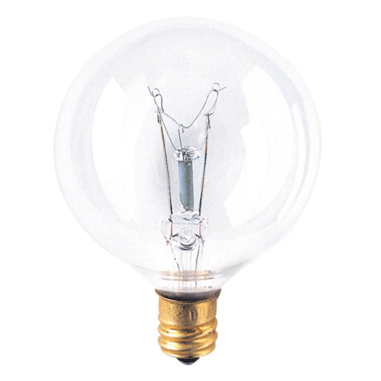 Bulbrite Pack of (40) 25 Watt Dimmable Clear Globe G16.5 Candelabra (E12) Incandescent Light Bulb