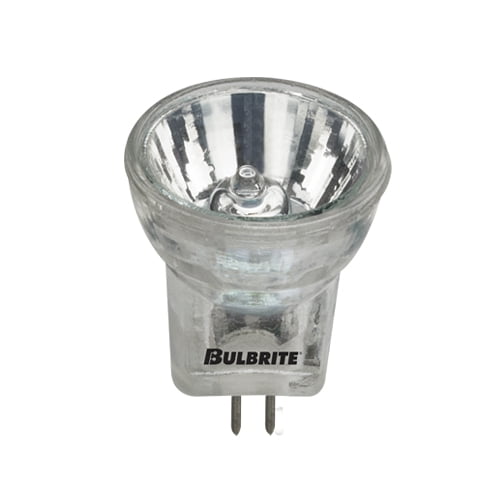 Bulbrite Pack of (5) 20 Watt 12V Dimmable MR8 Lensed Wide Flood Halogen Light Bulbs with Bi-Pin (GU4) Base, 2900K Soft White Light