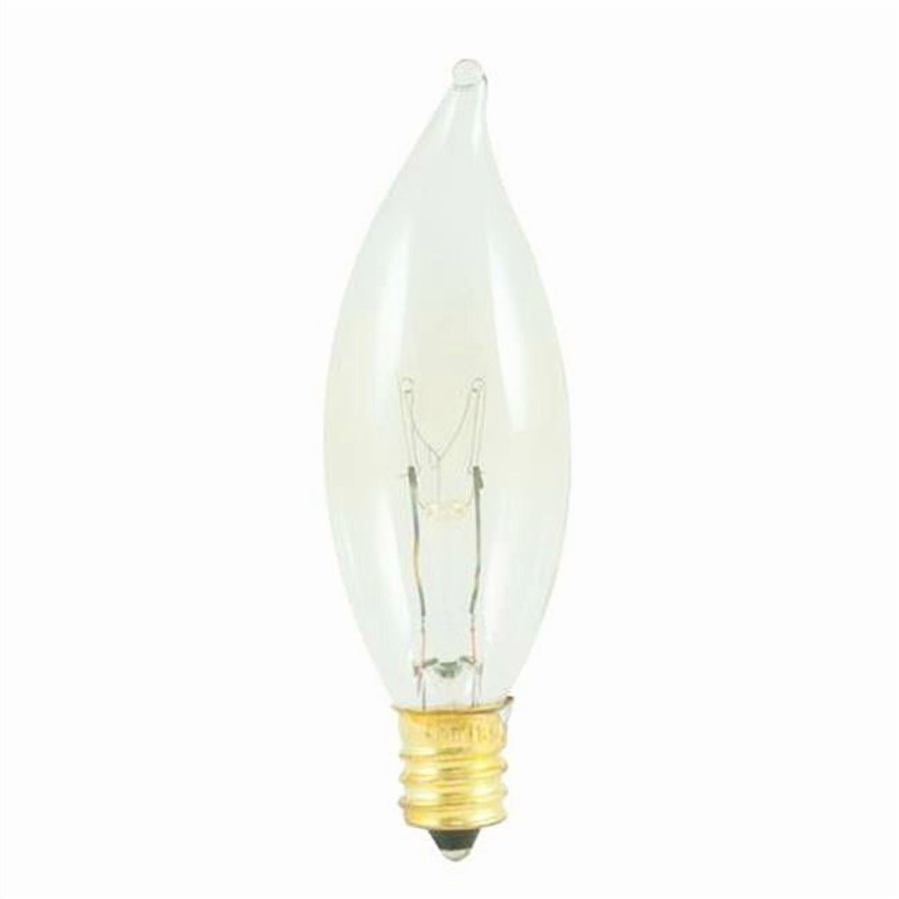 Bulbrite Pack of (50) 25 Watt Dimmable Clear CA8 Incandescent Light Bulbs with Candelabra (E12) Base, 2700K Warm White Light
