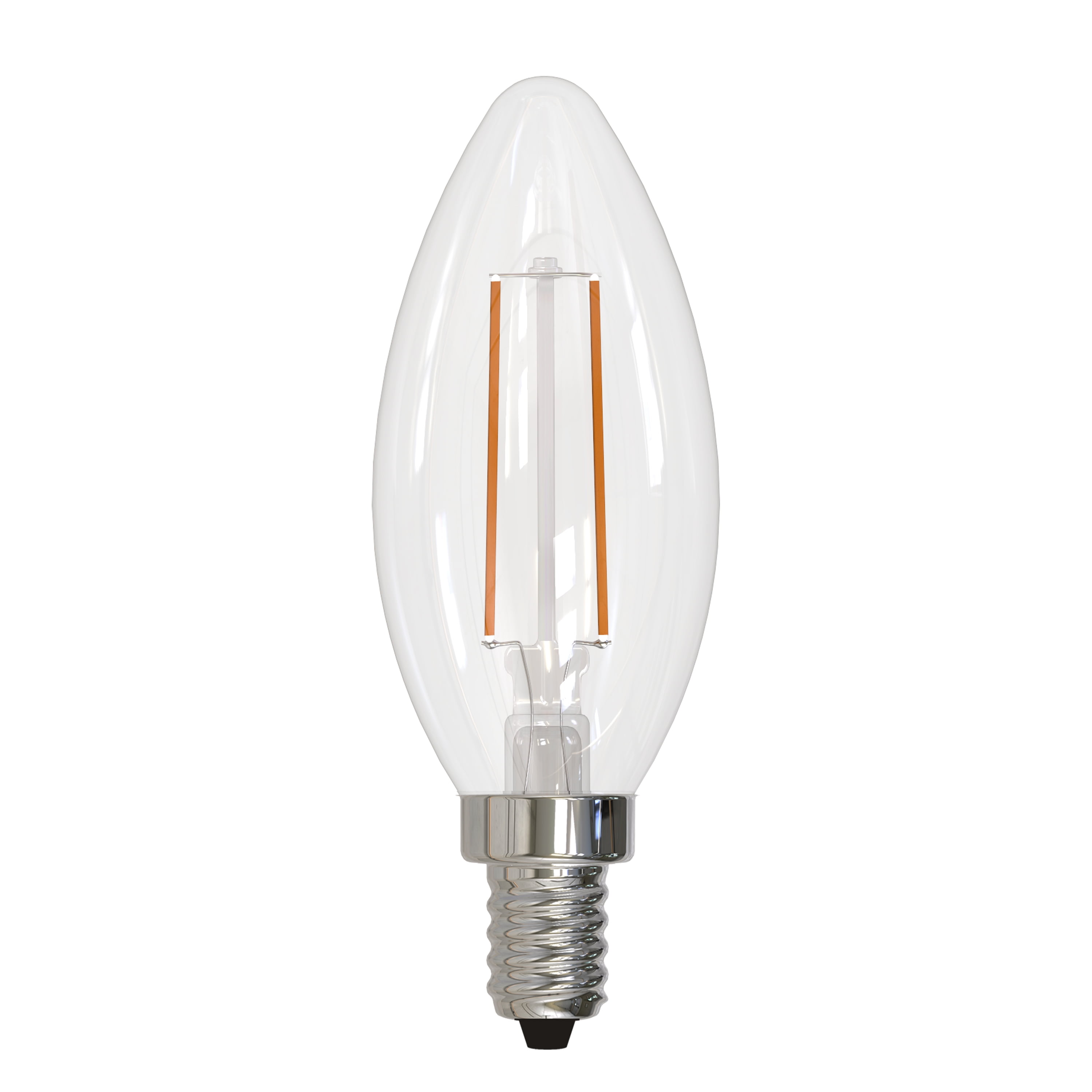 Bulbrite  Pack of (8) 4 Watt Dimmable Clear Filament B11 Candelabra (E12) LED Bulb 350 Lumens, 2700K, and 80 CRI