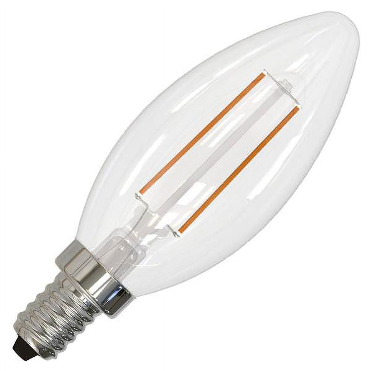 Bulbrite Pack of (8) 4 Watt Dimmable Clear Filament B11 Candelabra (E12) LED Light Bulb - 350 Lumens, 4000K