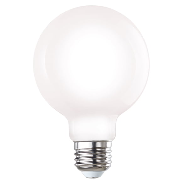 Bulbrite Pack of (8) 7 Watt Dimmable G25 Milky Finish Medium Screw (E26) LED Light Bulb, 650 Lumens, 2700K