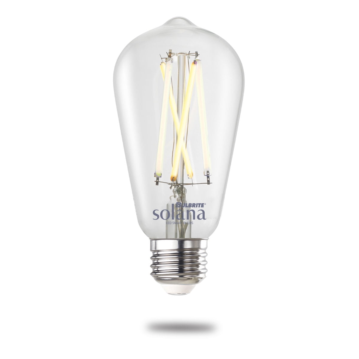 Bulbrite Solana Edison WiFi LED Smart Bulb, 60 Watt Equivalent, ST18 90  CRI Clear Filament Dimmable Light Bulb, Compatible with Alexa and Google  Home, 2 Pack