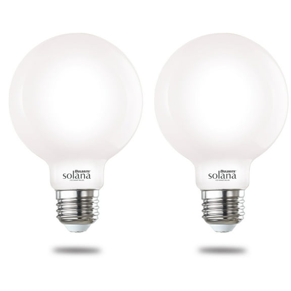 Bulbrite Solana Smart LED G25 60W Equivalent Tunable WIFI Light Bulb, Milky, 2PK - 2200K-6500K