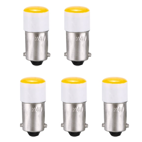 Bulbs 24V, Dashboard Light Yellow, BA9s Base Bulb 5Pcs