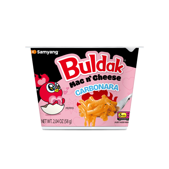 Buldak Mac & Cheese Carbonara 4-Pack Cups