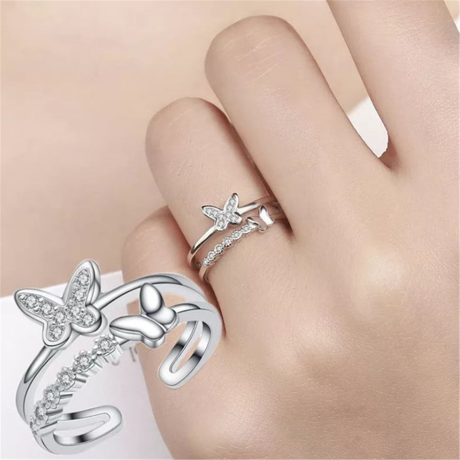 925 Silver Adjustable Ring Hands | Sterling Silver Hand Ring | 925 Silver  Rings Women - Rings - Aliexpress