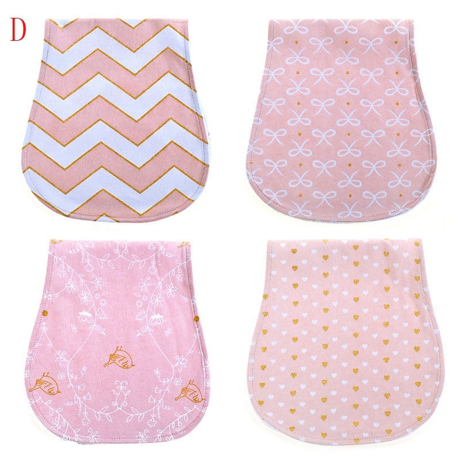 BuleStore Follure 4Pack Baby Burp Cloths Organic Cotton Soft and