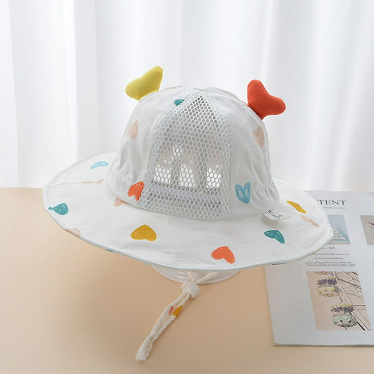 BuleStore Follure Newborn Infant Baby Boys Girls Fruit Animal Sunscreen Cap Baby  Hat Bucket Cap 