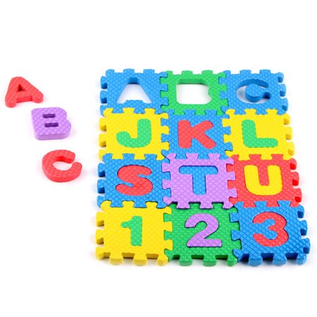BuleStore Mini 36pcs EVA Puzzle Kid Toy Alphabet Letters Numeral Foam Mat Education Toys