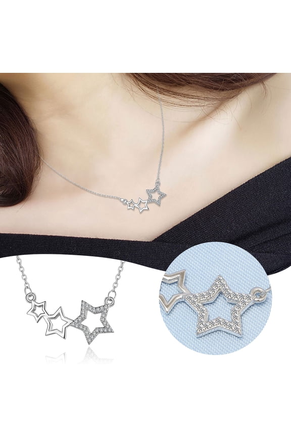BuleStore Star Shaped Necklace Star Shaped Hand Jewelry Fashion Jewelry Necklace