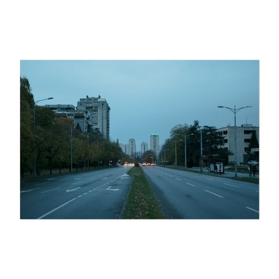 Bulevar Nikole Tesle, Belgrade - Beograd Serbia Photography Unframed Wall Art Print 30 x 45 inches
