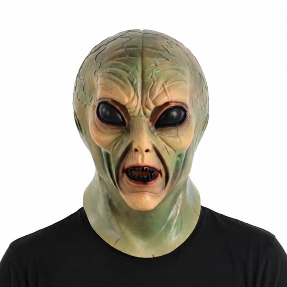 Bulex Adults Alien Mask Realistic Full Head Latex Mask for Halloween Costume Cosplay Party Props