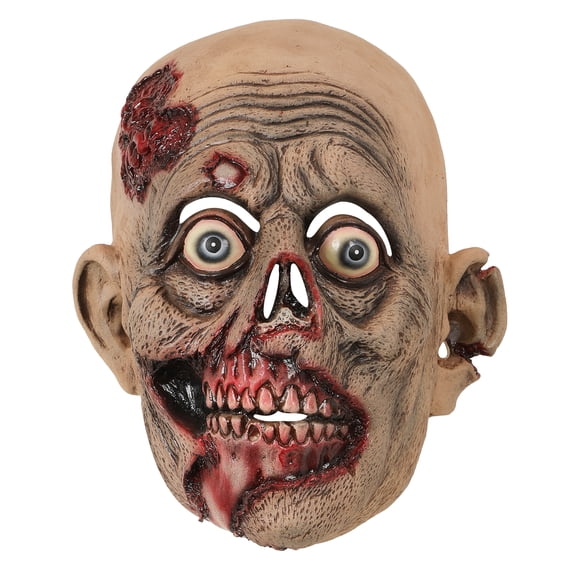 Bulex Horror Zombie Mask Realistic Full Head Latex Mask for Halloween Costume Haunted House Cosplay Dress-Up Props