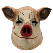 Bulex Pig Clown Mask for Adult Realistic Full Head Latex Mask Halloween Cosplay Costume Mask for Haunted House Party Prop
