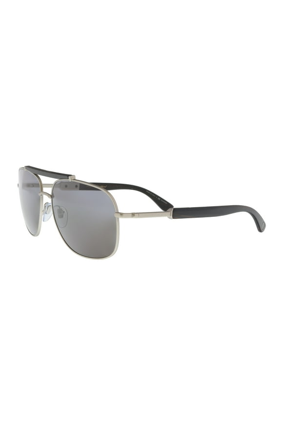Bulgari BV5040K 200781 Matte Silver Rectangular Sunglasses for Mens