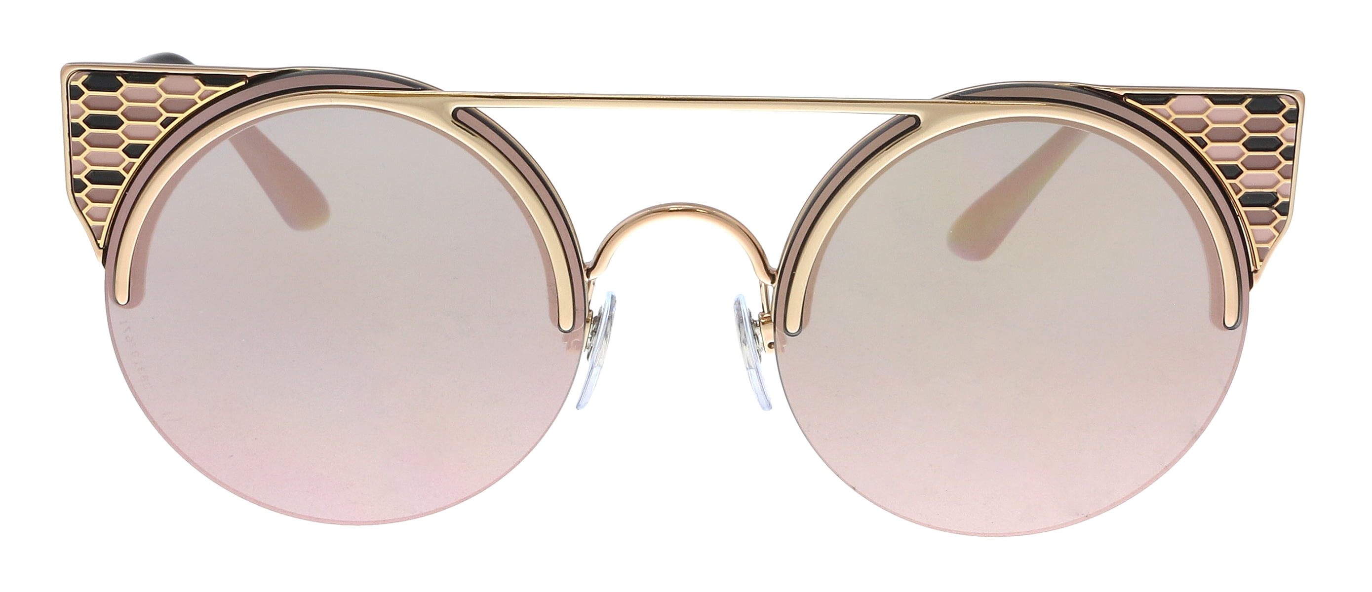 Bulgari BV6088 20144Z Pink Gold Cat Eye Sunglasses for Womens