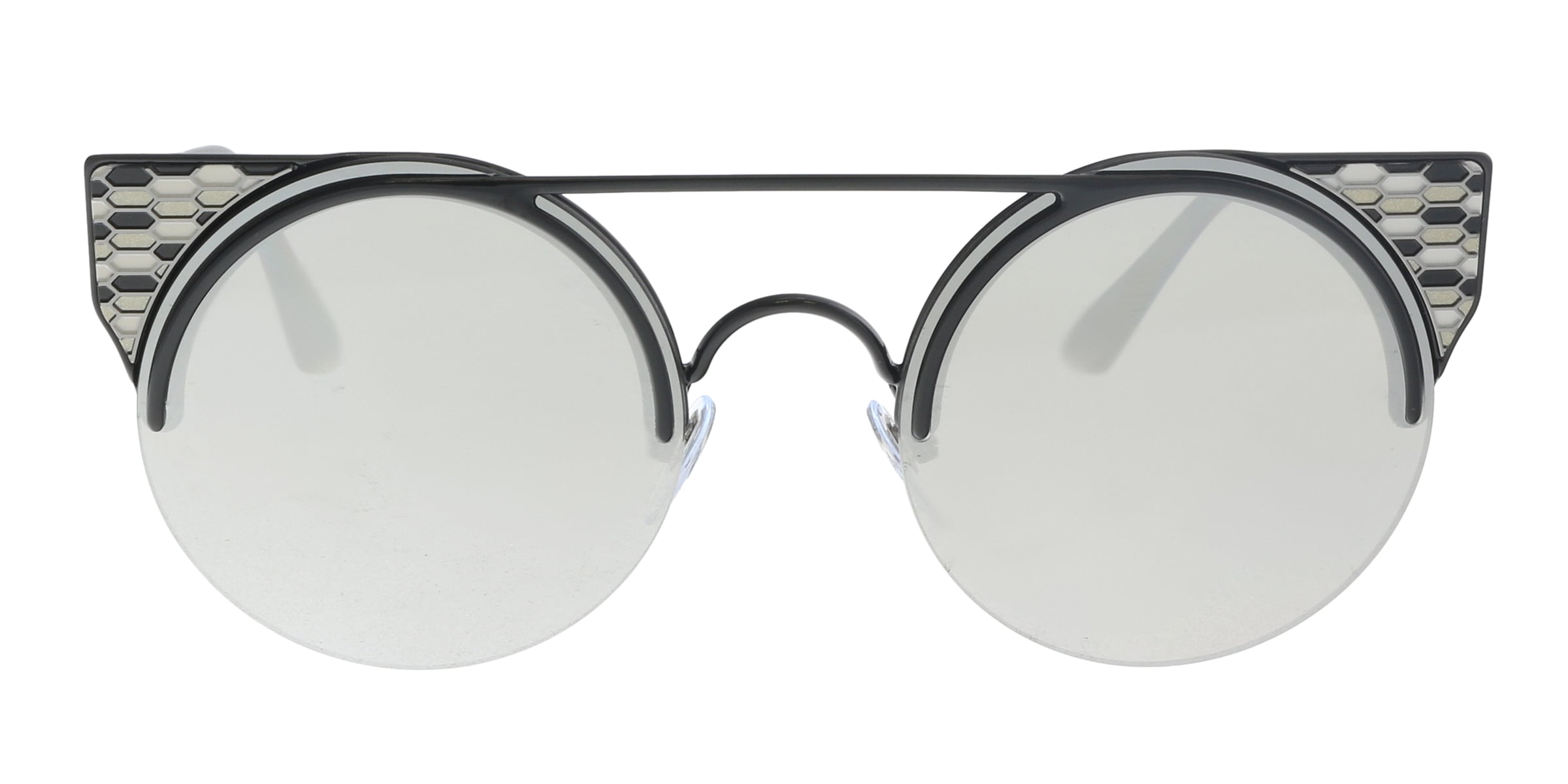 BVLGARI Sunglasses BV6088 Women\'s Sunglasses Black/Light Grey Mirror Silver 54 Bvlgari 8228B Sunglasses main image 2