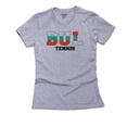 thumbnail image 1 of Bulgaria Tennis - Olympic Games - Rio - Flag Women's Cotton Grey T-Shirt, 1 of 2