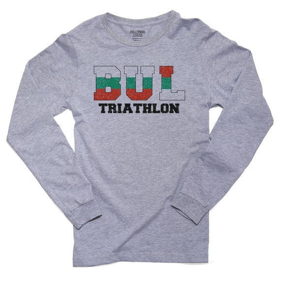 Bulgaria Triathlon - Olympic Games - Rio - Flag Men's Long Sleeve Grey T-Shirt