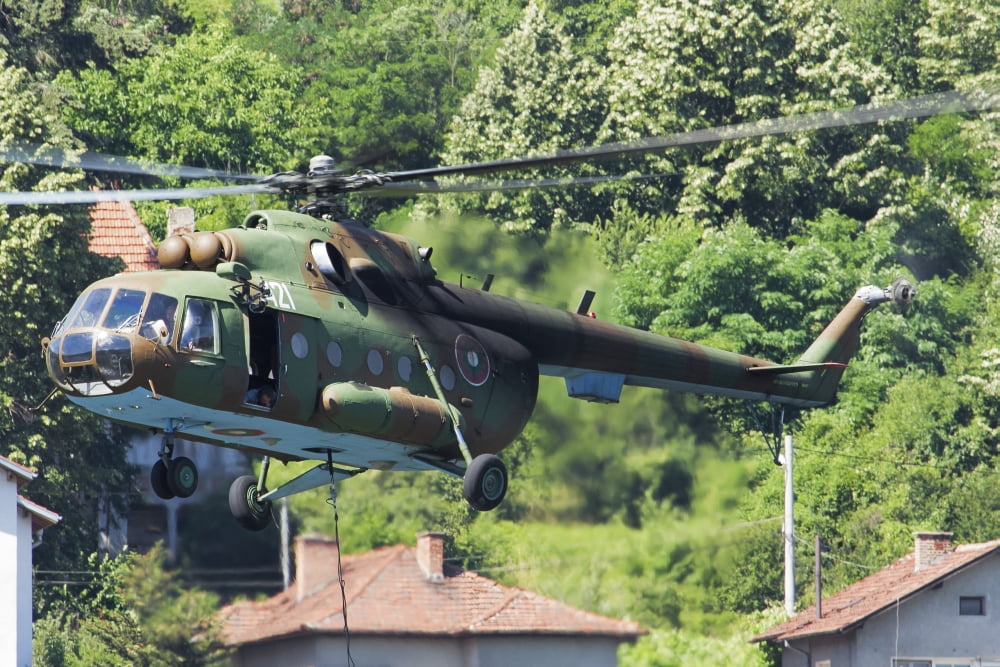 Bulgarian Air Force Mi-17 helicopter Bulgaria Canvas Art - Anton BalakchievStocktrek Images (35 x 23)