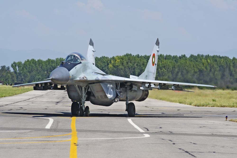 Bulgarian Air Force MiG-29 Fulcrum Canvas Art - Daniele FaccioliStocktrek Images (34 x 23)