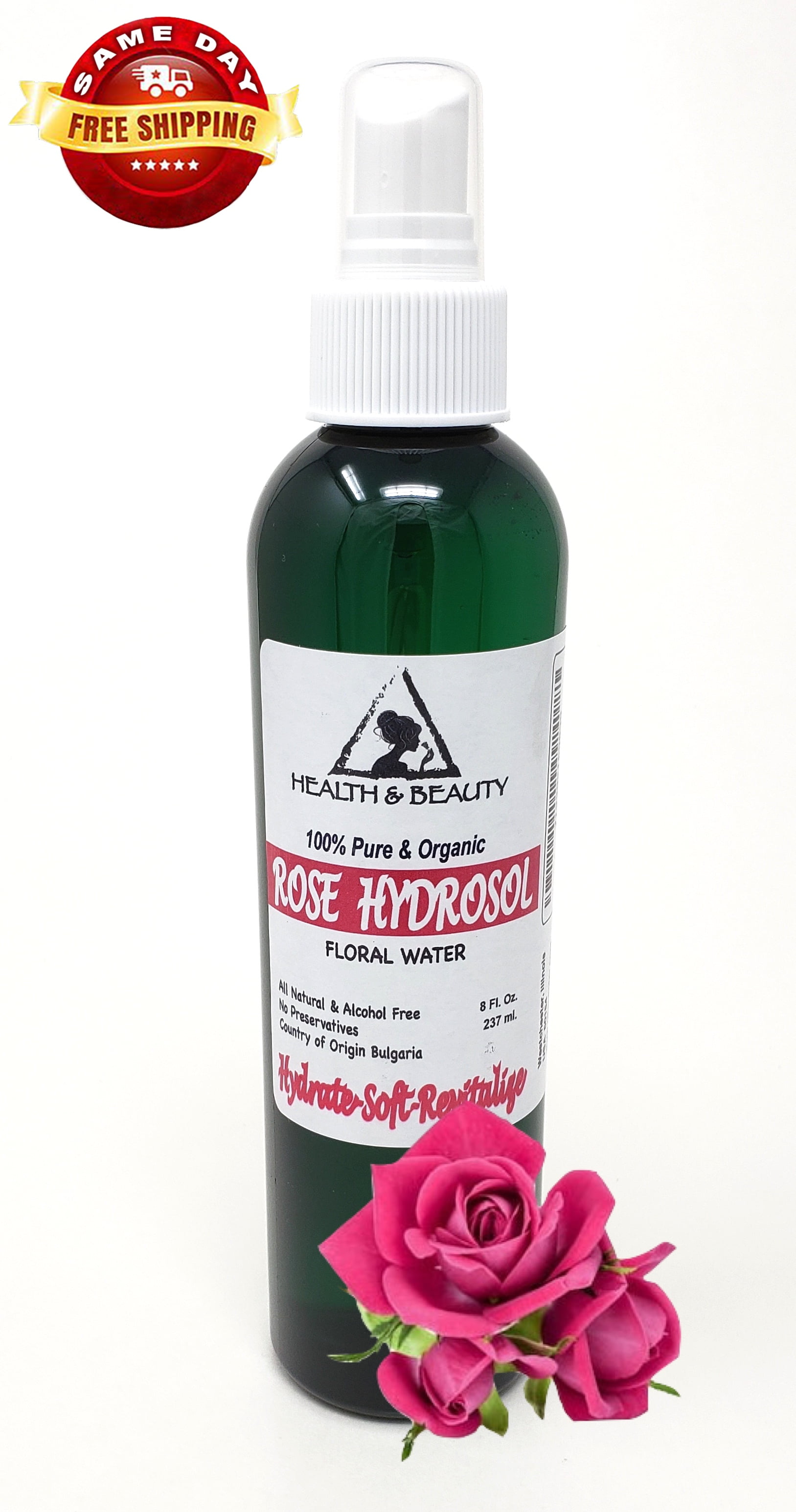 100% Reines Bio Rosenwasser Hydrosol - Beruhigendes Gesichtswasser & Aromatherapie Für Alle Hauttypen - 250 Ml