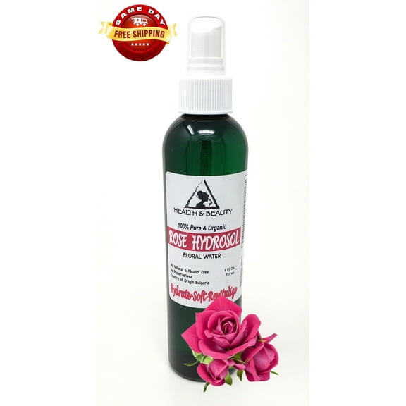 Bulgarian rose hydrosol organic floral water 100% pure natural spray 8 oz