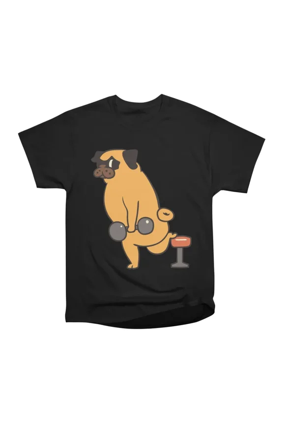 Bulgarian split squat Pug T-Shirt Tee Gift For Him Merch For Her Apparel For Friend