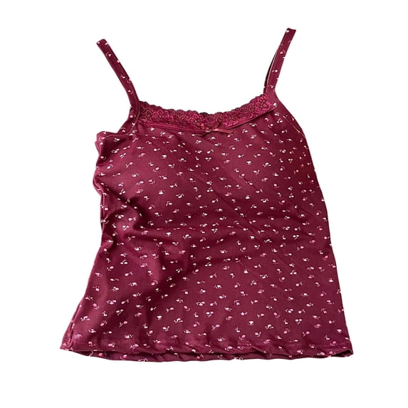 Bulit-in Bra Floral Tank Tops for Women Summer Spaghetti Strap Lace Trim Cami Shirts Sleeveless Dressy Casual Blouses