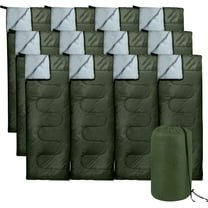 Bulk 10 Pack Envelope Sleeping Bags, 4 Seasons Warm or Cold Lightweight Indoor Outdoor Sleeping Bags for Adults, Backpacking, Camping