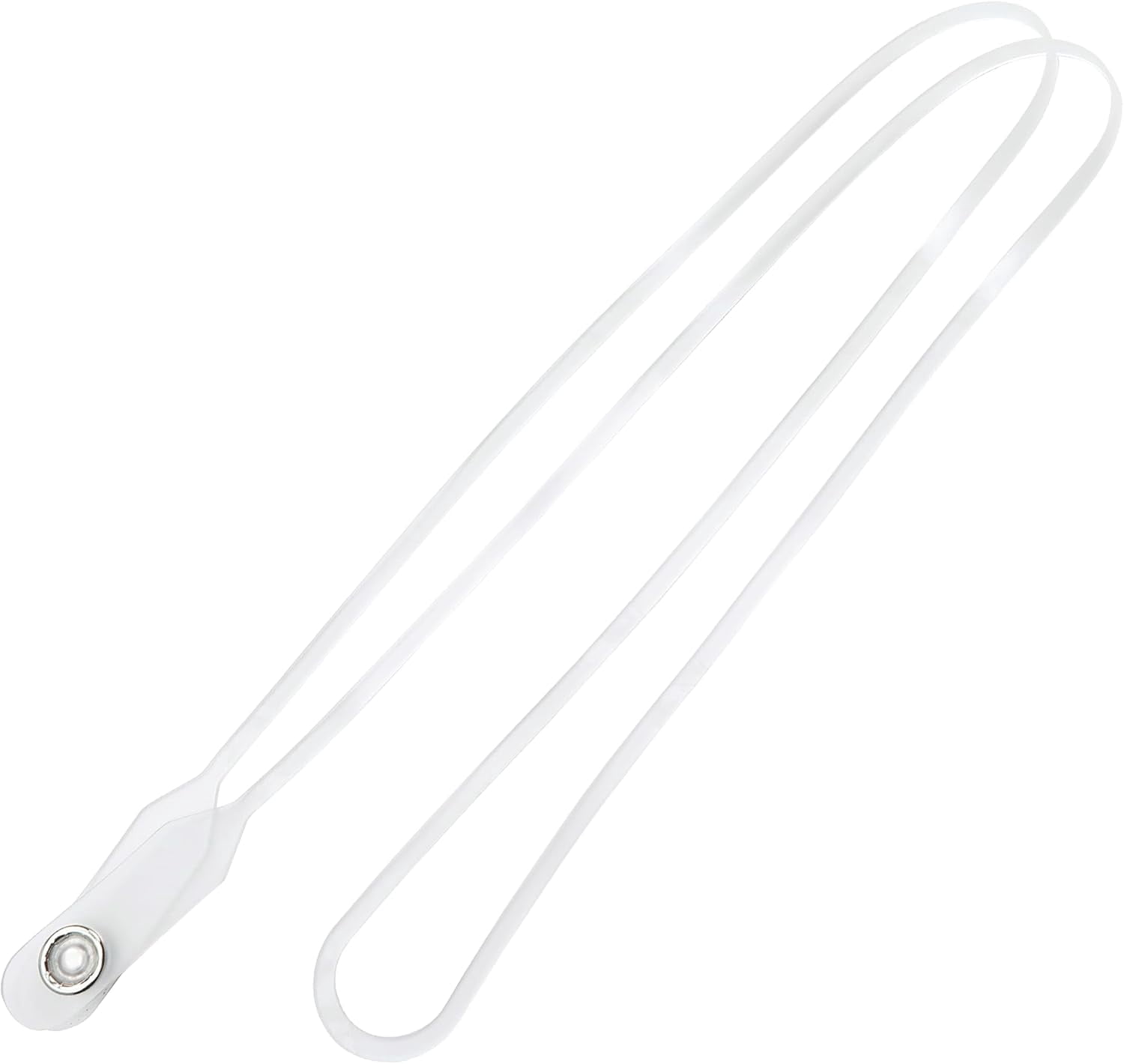 Bulk 100 Pack - Cleanroom Safe Vinyl Lanyard - 37" Frosted Clear ID Badge Holder Strap with Safety Breakaway - Non-Linting, Wipeable, & Sterile Environment Ready by Specialist ID