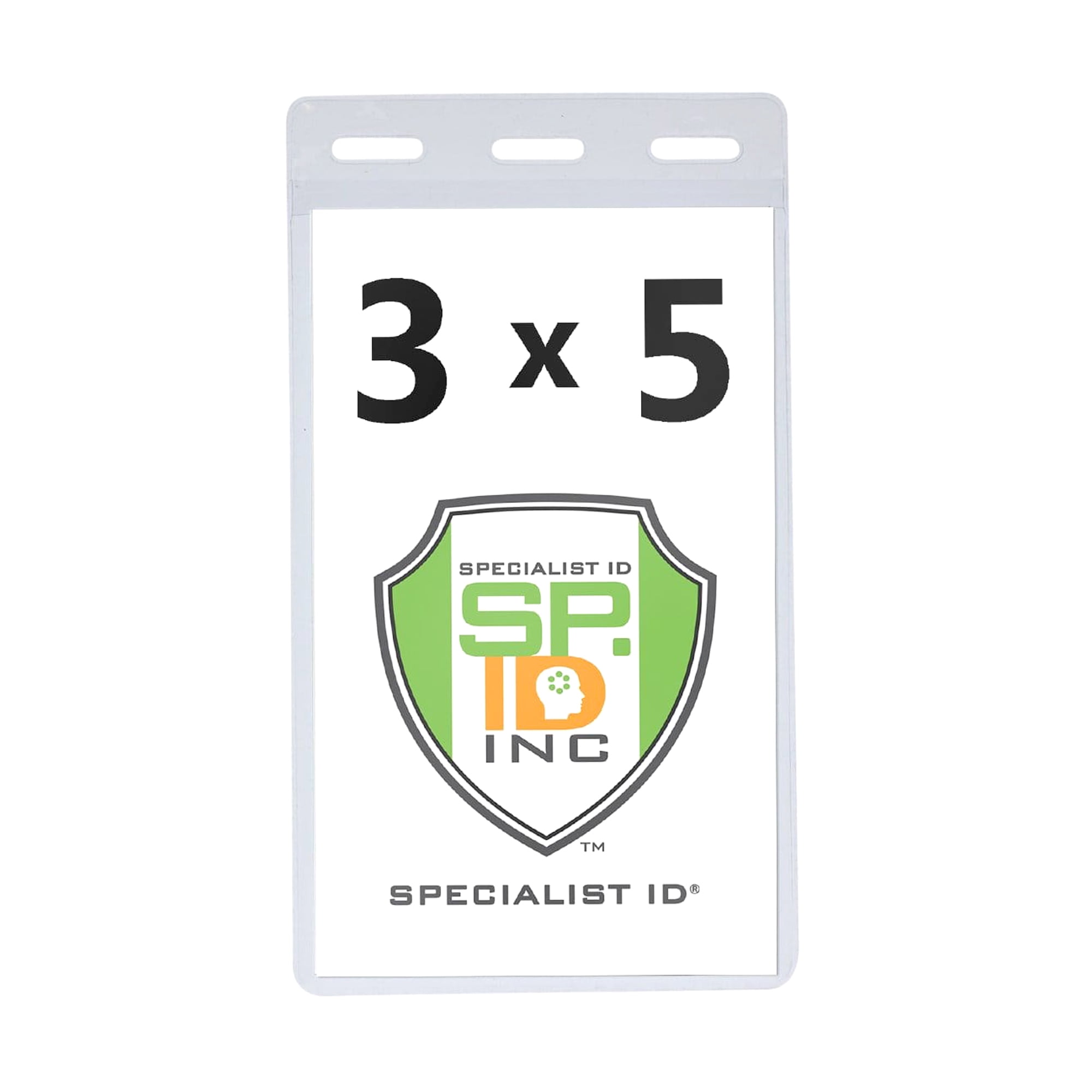 あくねこ- Tin badge & Clear Card Bundle Bulk 100 Pack - Clear 3x5 Large Credential Badge Holder for