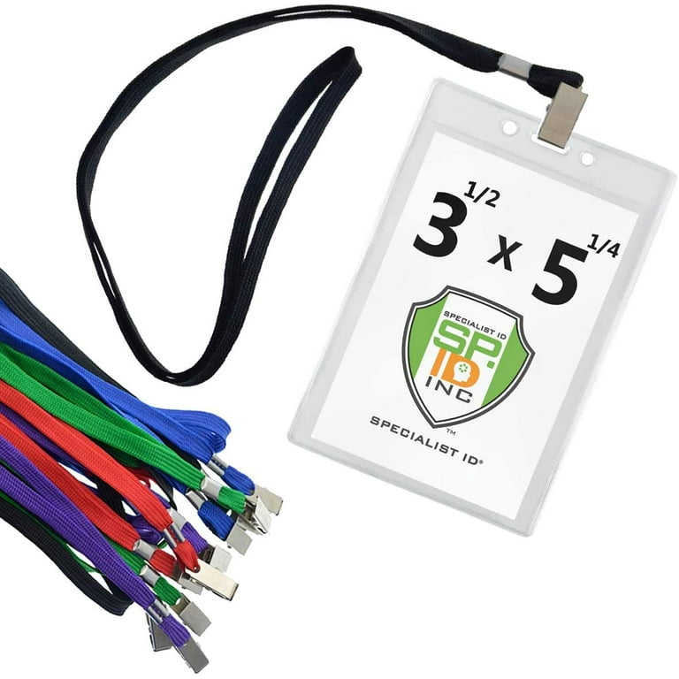 Advantus Badge Holder - Horizontal/Vertical - 100 - Assorted, Clear Advantus Badge Holder - Horizontal/Vertical - 100 - Assorted, Clear