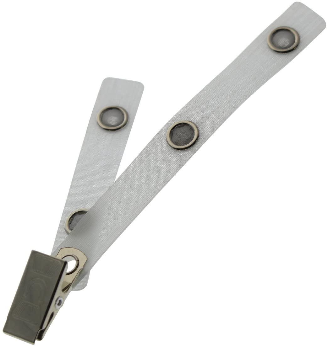 Bulk 100 Pack - Dual Strap ID Badge Clip with Two Reinforced Straps - Perfect for Badge Buddies - Holds Two Identification Cards and Clips to Pocket or Scrubs by Specialist ID