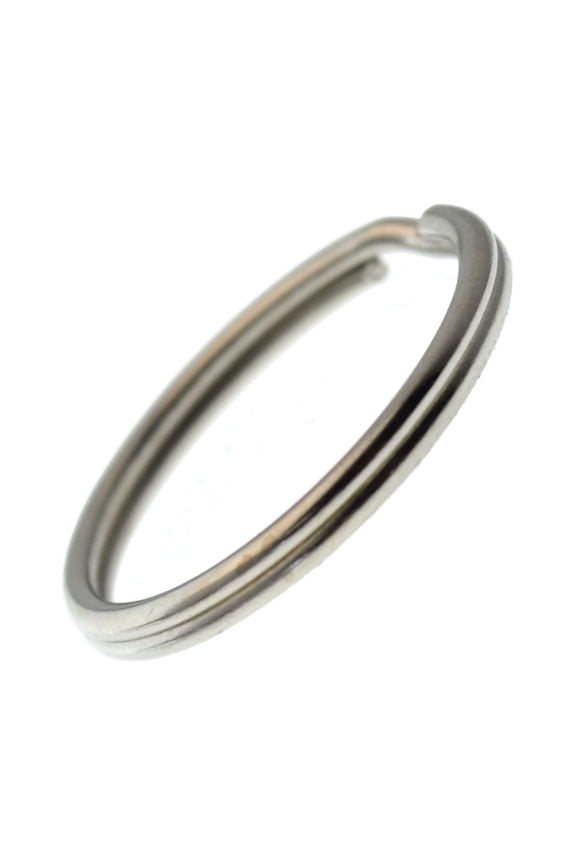 Bulk 100 Pack - Extra Large Key Rings - 1.25 Inch Heat Treated & Lead Free - Heavy Duty Sturdy Metal Split Ring Keychains by Specialist ID