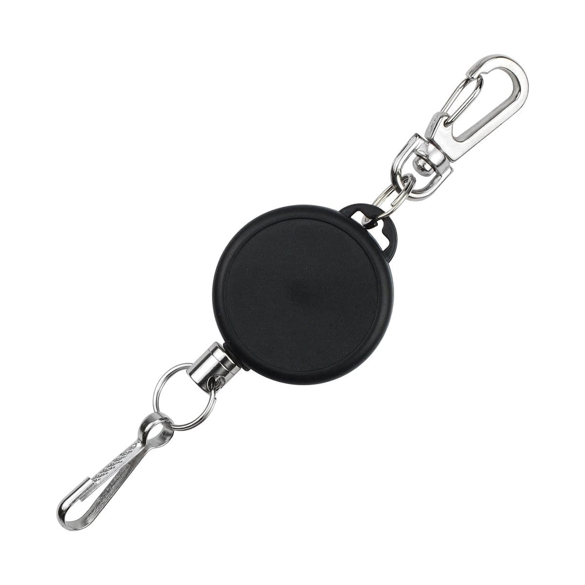 Bulk 100 Pack - Heavy Duty Retractable Badge Reel - Metal Carabiner Clip - Ski Pass/Sport Lift Ticket Holder Keychain - Attach to Coat Zipper Hole or Belt Pants Loop Specialist ID
