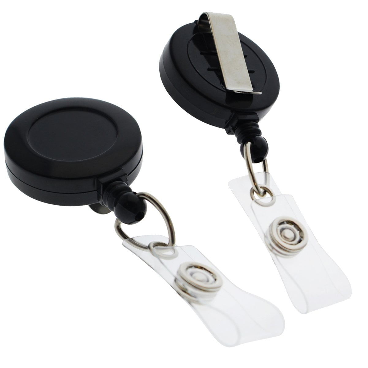 Bulk 100 Pack - Premium Retractable ID & Key-Card Badge Reels with Secure Metal Belt Clip and 34” Pull by Specialist ID