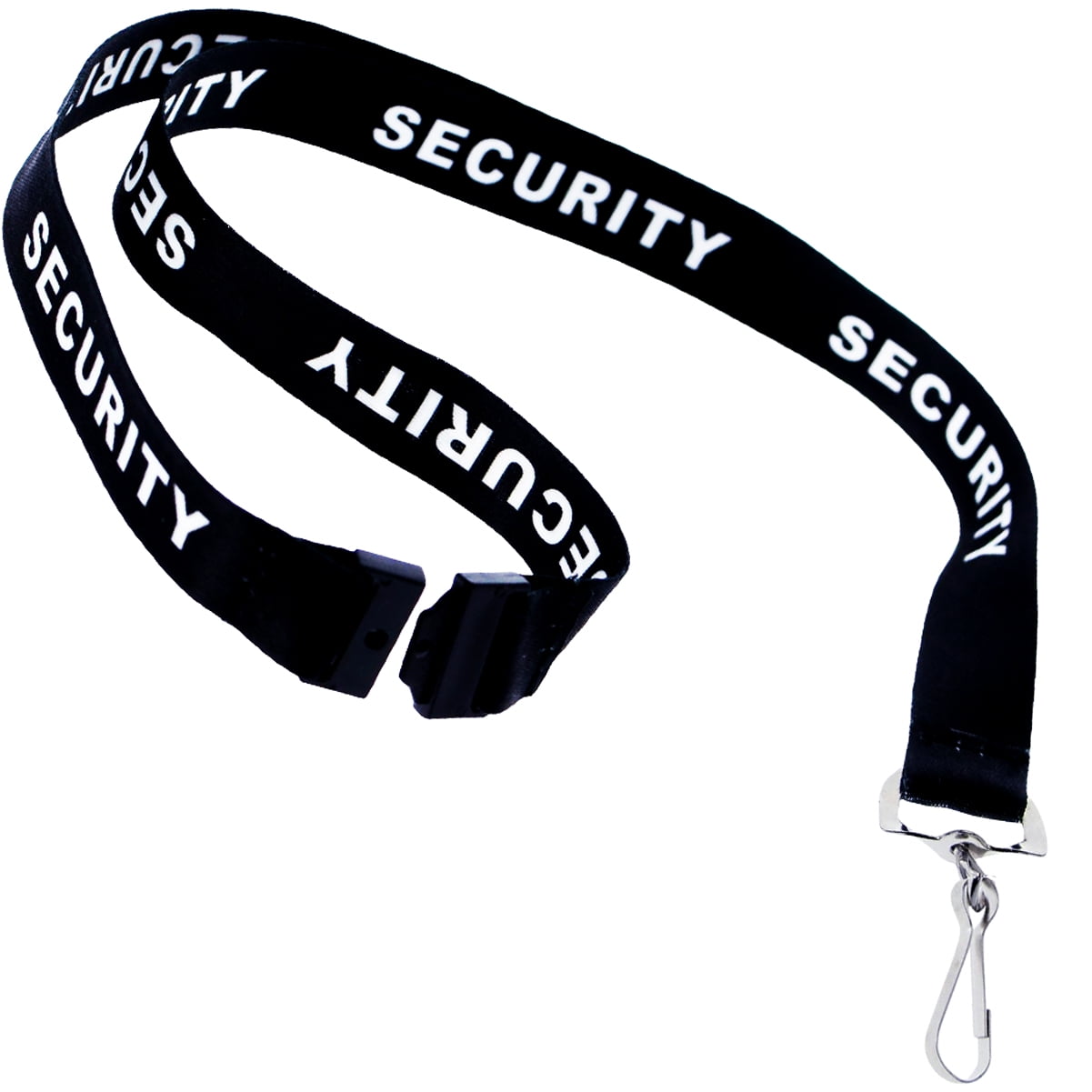 Bulk 100 Pack - Security Lanyard with Breakaway Clasp & Metal Clip - Neck Strap Key & Badge Holder for Officer, Guard, Bouncer & More by Specialist ID (Black)