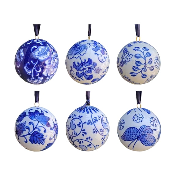 Bulk 12 Pcs Porcelain Holiday Balls 2.4 Inch Red Gold Ornaments for Festive Tree Décor Party