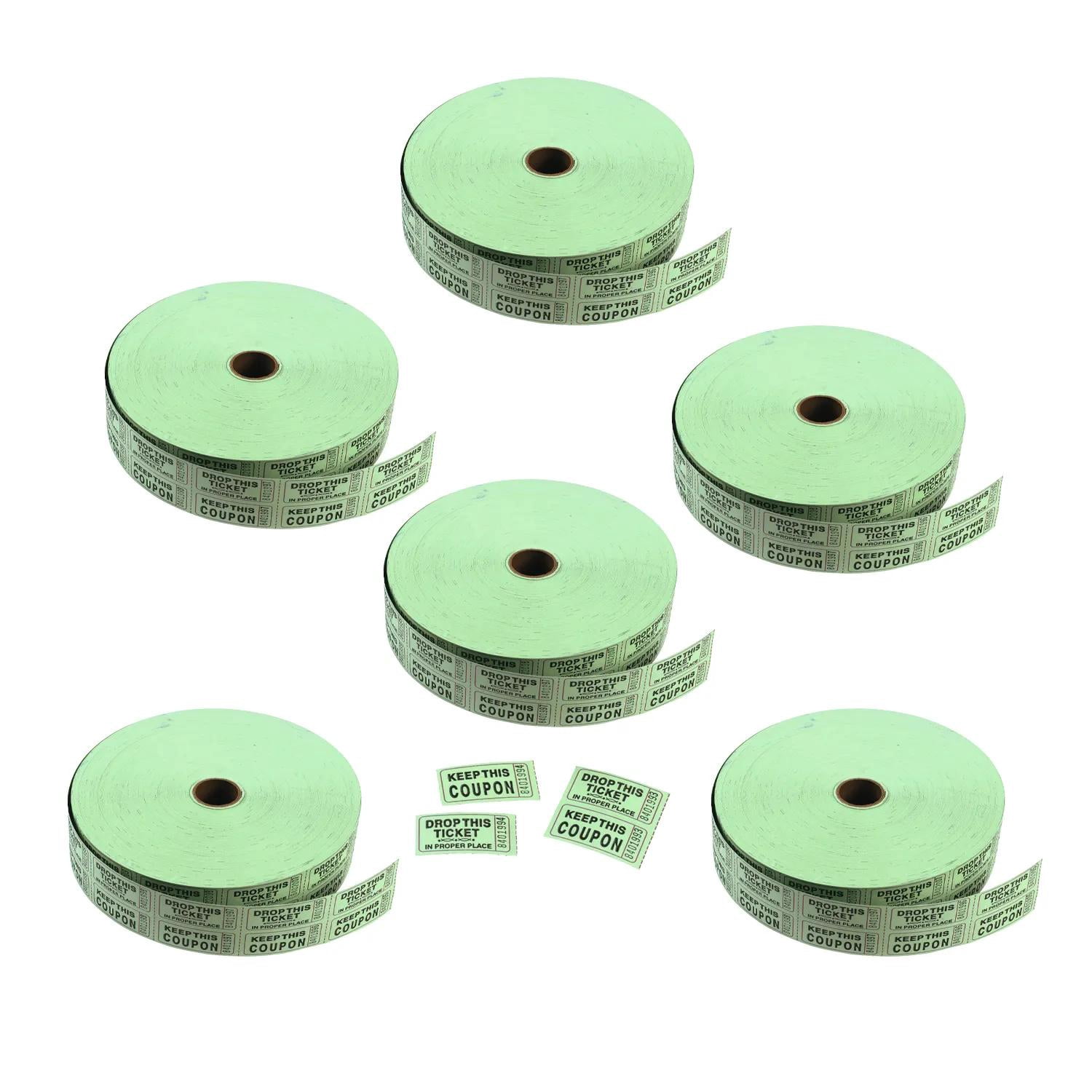 Bulk 12,000 Pc. Green Coupon Double Roll Tickets