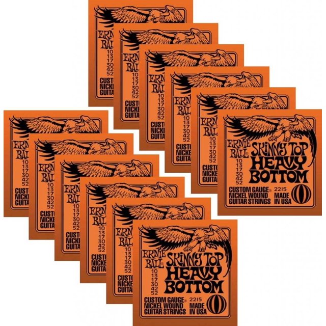 Bulk 12 Sets, Ernie Ball, Electric Guitar Strings, Nickel Wound, Skinny