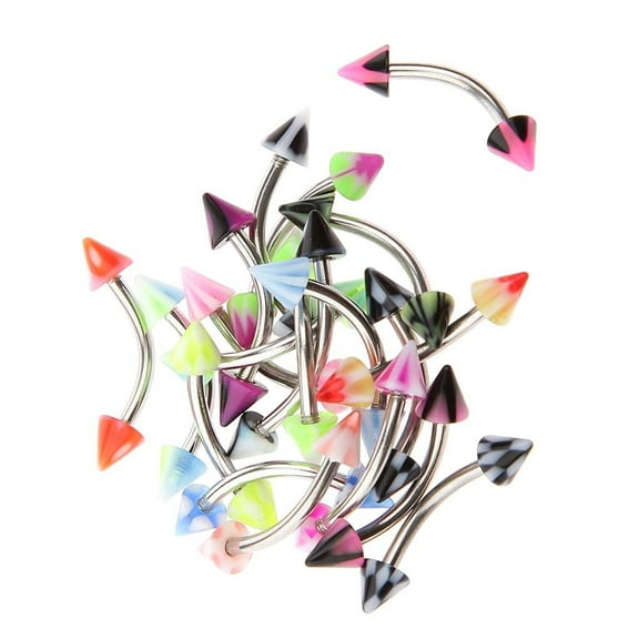 Bulk 20 Curved Barbell Eyebrow Rings Bar 16g Jewelry