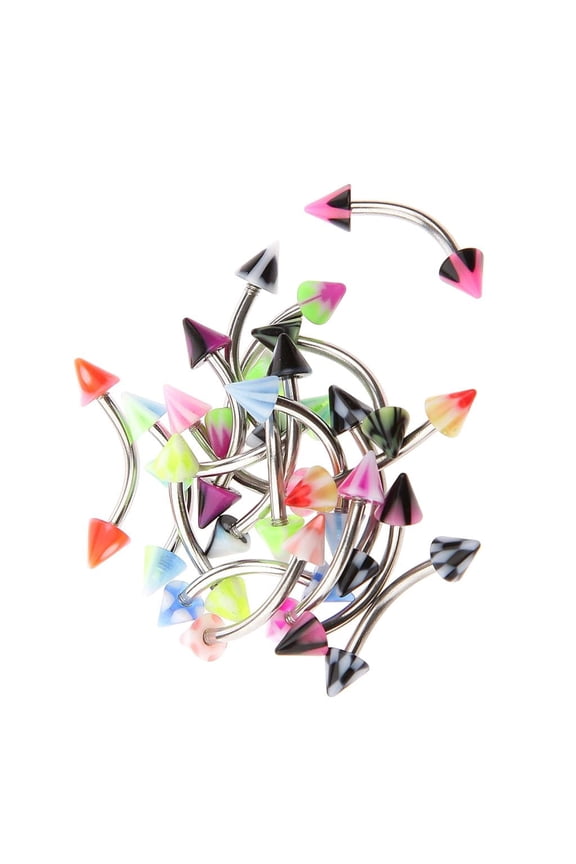 Bulk 20 Curved Barbell Eyebrow Rings Bar 16g Jewelry