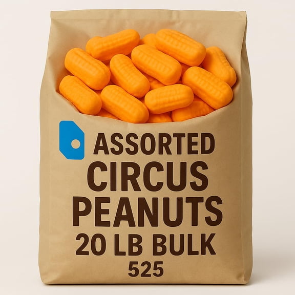 Bulk 20 LB Assorted Circus Peanuts Wholesale Old Fashioned Soft Marshmallow Treats for Parties, Events, Buffets & Retail 525