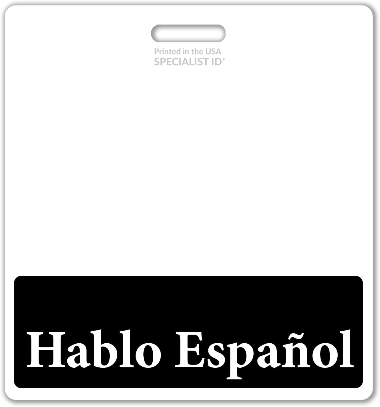 Bulk 20 Pack - Hablo Español Badge Buddy - Horizontal Bilingual ID ...